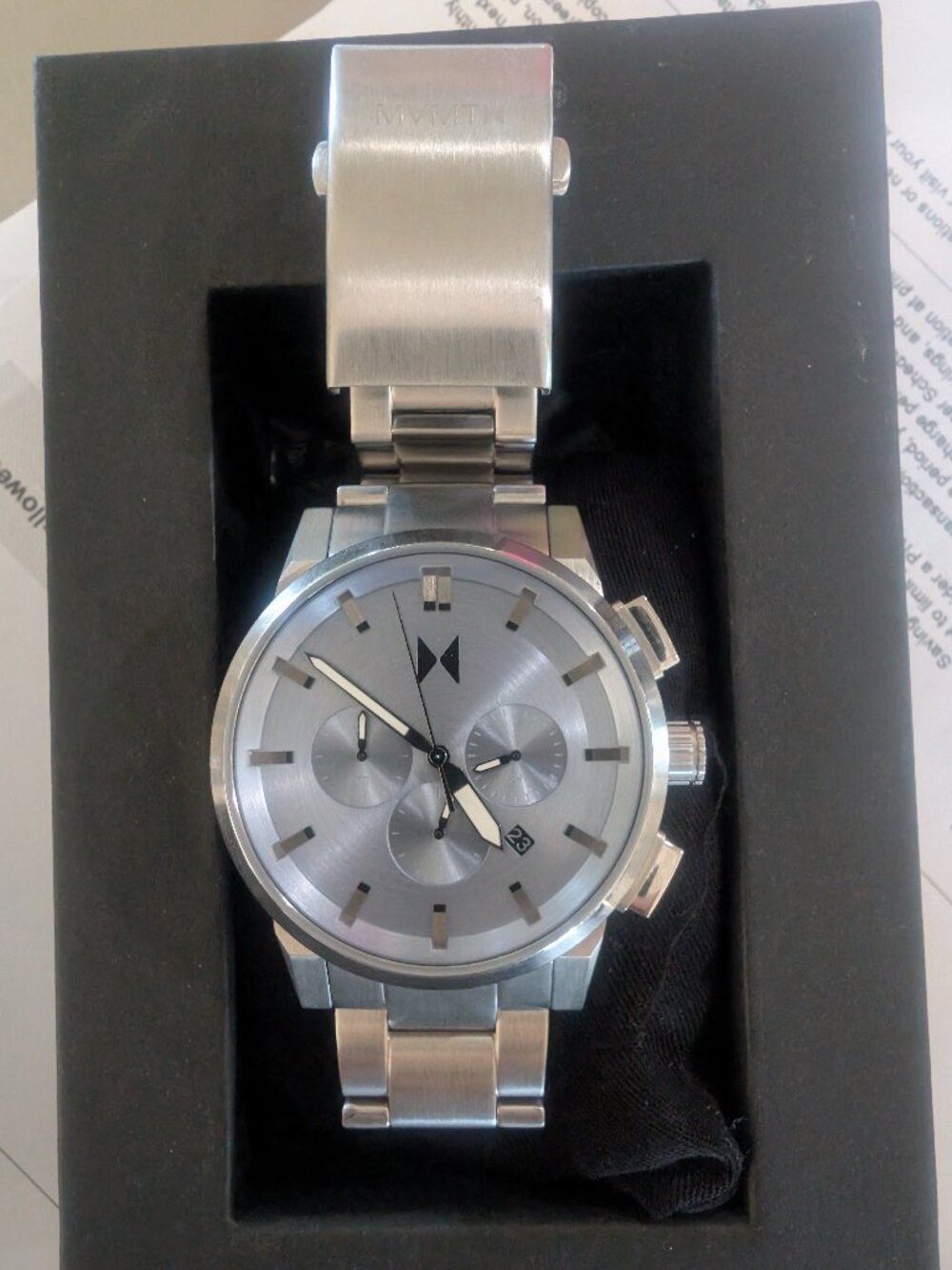 Mvmt Chrono II 45mm Catalina blue stainless steel watch